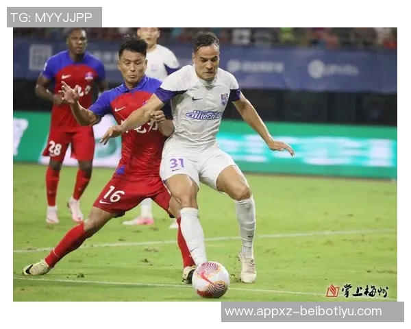 梅州队凭借茹子楠远射小角度破门暂时领先海牛队